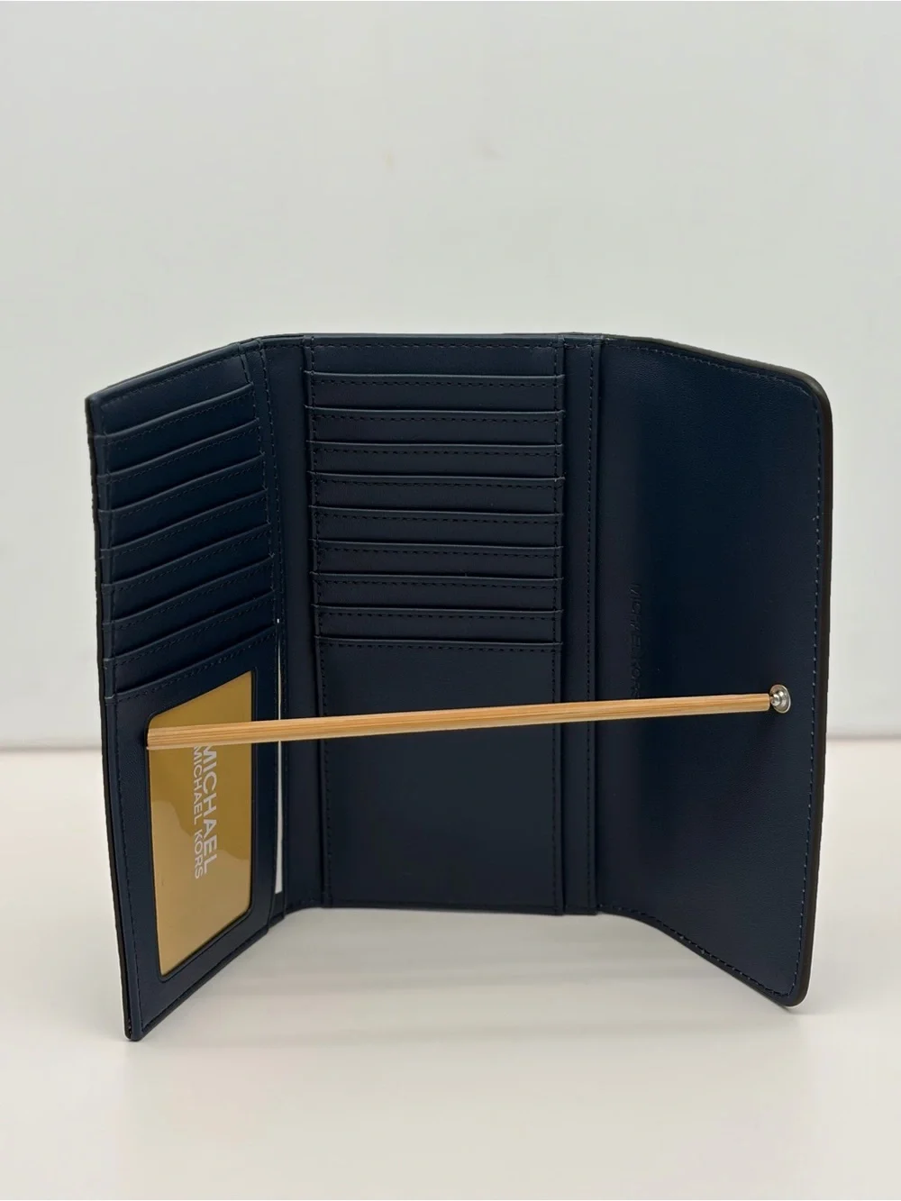 Michael Kors Jet Set Travel Trifold Wallet Denim Multi